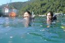Fernanda Nakao, Thairine Moreno, - equip. mergulho - Ilha Grande, Angra dos Reis